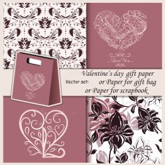 Wallpaper Valentine's Day gift paper or for scrapbook N7