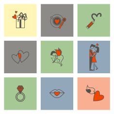 Happy Valentines Day Icons N586