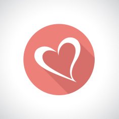 Heart icon with shadow N4