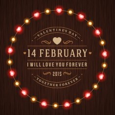 Happy Valentine's Day Glowing Decoration Light Bulbs N10