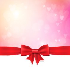 wedding bokeh background with ribbon and bow