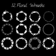 Set of floral wreaths N6