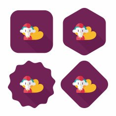 Valentine's day boy flat icon with long shadow eps10 N25