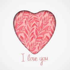 Vector watercolor postcard Valentine's Day