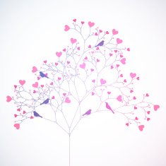 Abstract tree made with hearts N2