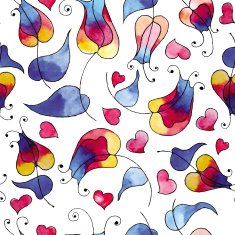 Tulips and hearts