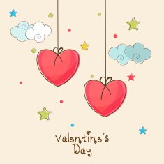 Beauliful greeting card for Valentine's Day celebration
