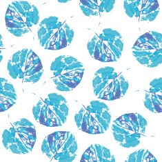 beautiful pattern of colorful leaves painted in watercolor N2