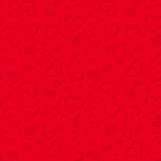 Red seamless pattern with hearts Vector illustration