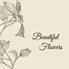 Beautiful flowers in vintage style N3