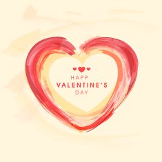 Valentine's Day celebration with heart shape