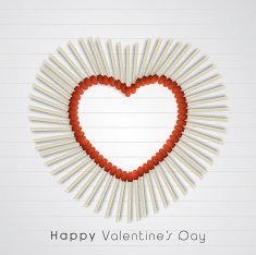 Valentine's Day celebration with stylish heart shape