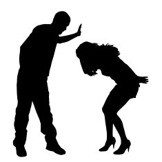 Vector silhouette of couple N128
