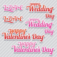 LOVE Wedding and Valentine's Text