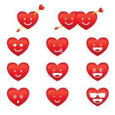Hearts Emoticon Smiley N2