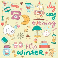 Hello winter illustration
