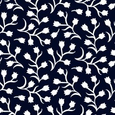 Ditsy floral pattern with small white tulips N2