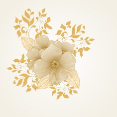 Yellow vintage flowers