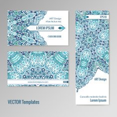 Set of ornament cards templates Corporotive identity N2