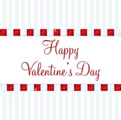 Diamond and ruby bling Valentine's day cards in vector format