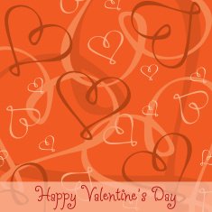 Hand Drawn heart textured card background in vector format N20