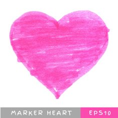 Pink Felt Pen Heart