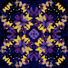 Butterflies Seamless kaleidoscopic pattern
