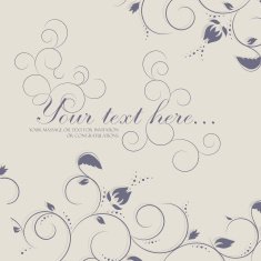 Vintage invitation card with lace ornament N43