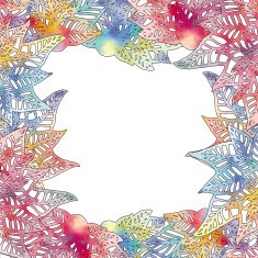 Watercolor flower frame N3