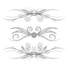 Set of Design Elements for Page Border N4