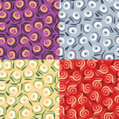 Seamless texture with stylized flowers