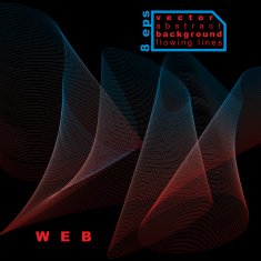 Creative 3d delicate background with abstract flowing lines N2