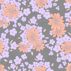 Seamless floral pattern Bouquets of flowers N4