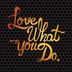 Romantic greeting card with typography elements Love what you d N2