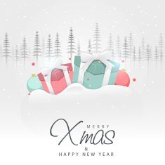 Greeting or invitation card for Christmas and New Year 2015