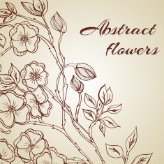 Abstract background with flowers in vintage style N33