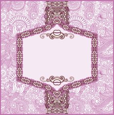 ornate floral card announcement N16