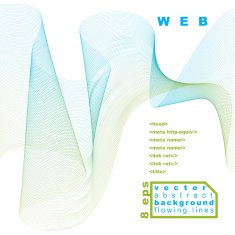 Dimensional flowing stripy ribbon dreamy futuristic background