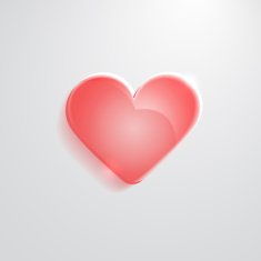 Heart red glass icon