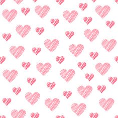 Romantic seamless pattern with hearts Beautiful vector illustration N16