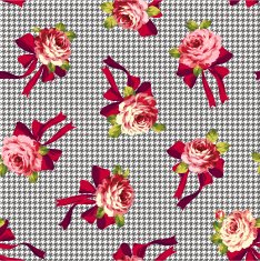 pattern of a rose and ribbon N15