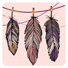 Pastel feather set