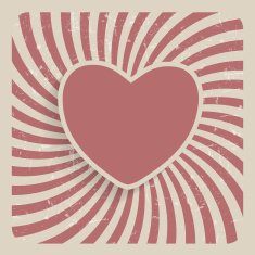 Abstract Heart Retro Grunge Background Vector Illustration N2