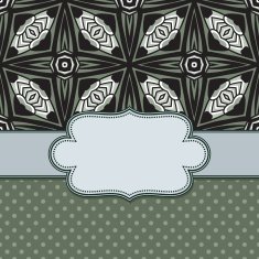 Vintage vector flower frame N53