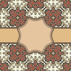 Vintage vector flower frame N55