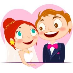 Marriage couple cartoon N2