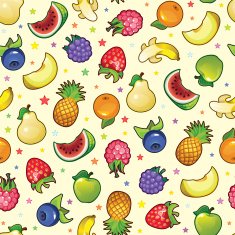 Set of bright colored fruits and berries N2