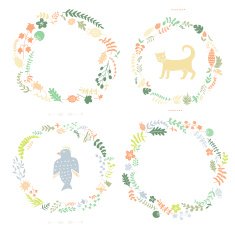 Set of floral frames N6