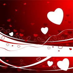 Red Valentine's Day hearts background