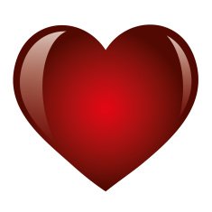 Heart isolated object vector